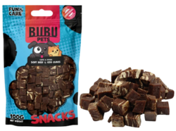 Bubu Pets - Mozaikové hovězí kostky s treskou 100g