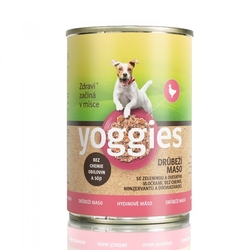 Yoggies drůbeží konzerva se zeleninou a ovesnými vločkami 400g