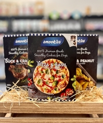 SMOOKIES Premium PIZZA - Pizzové sušenky s bazalkou 200g