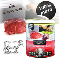 Topstein - Hovězí a srdce v plechu 800g