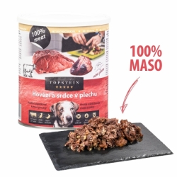 Topstein - Hovězí a srdce v plechu 800g