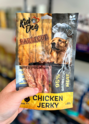 KIDDOG Super premium - Kuřecí prsa barbecue, kroucené proužky 80g