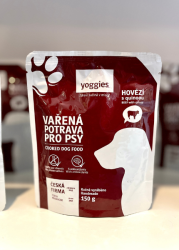 Yoggies vařená potrava pro psy - Hovězí s quinoou 150g