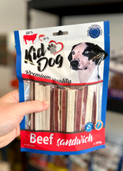 KIDDOG - Hovězí sendvič s treskou 250g