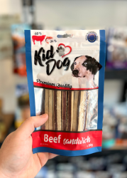 KIDDOG - Hovězí sendvič s treskou 80g