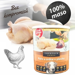 Topstein - Kuře a srdce v plechu 800g