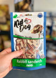 KIDDOG - Mini králičí sendvič 80g