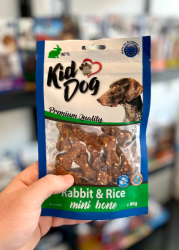 KIDDOG - Králičí maso s rýží, mini kostičky 80g
