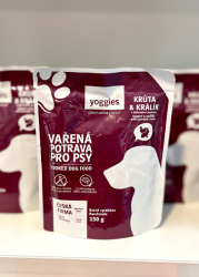 Yoggies vařená potrava pro psy - Krůtí a králičí s dýňovými semínky 150g