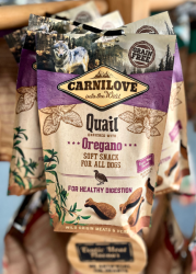  Carnilove Dog Semi Moist Snack Quail enriched with Oregano 200g