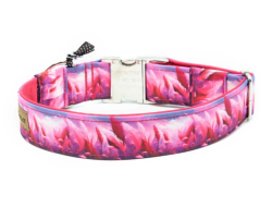 Obojek pro psa 2,5cm "Pink paradise" M (33cm - 49cm)