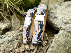 Obojek pro psa 2,5cm "Mountain river" M (33cm - 49cm)