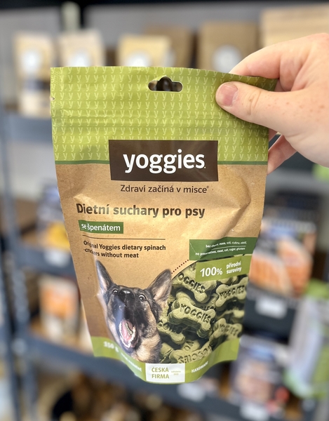 Yoggies dietní bezlepkové suchary pro psy bez masa a lepku se špenátem 150g